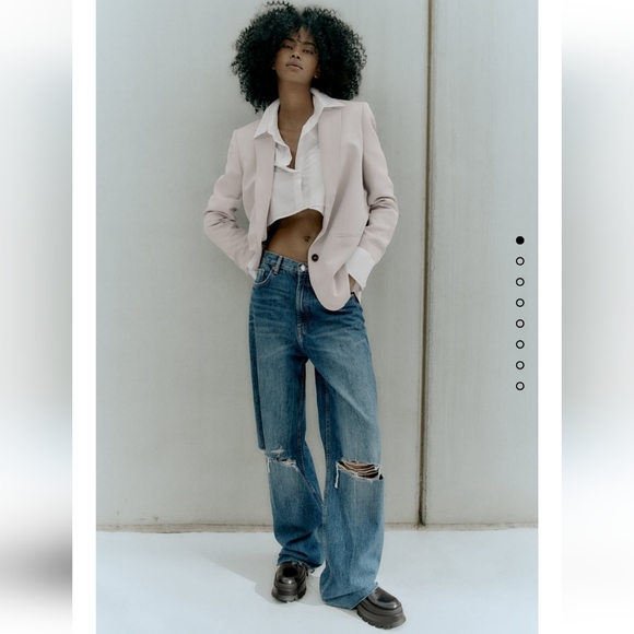 NWT Zara ripped wide legs jeans 👖 - Picture 3 of 17